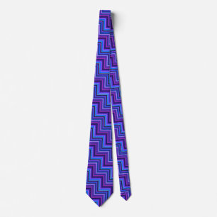 Corbata Escaleras de rayas azules y violetas