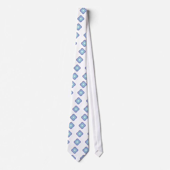 Corbata Escama azul III (Anverso)
