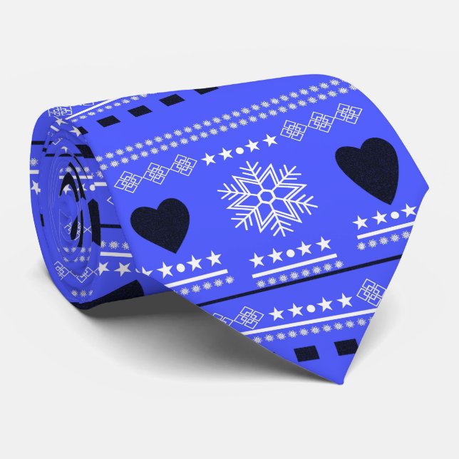 Corbata Escena de invierno escandinava (Enrollado)