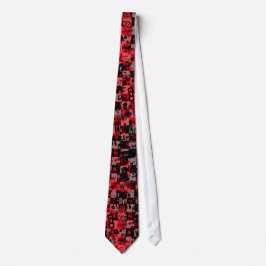 Corbata Escena Emo Rojo y Negro