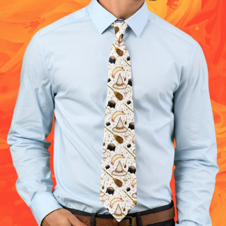 Corbata Escoba floral de Halloween bruja y sombrero boho