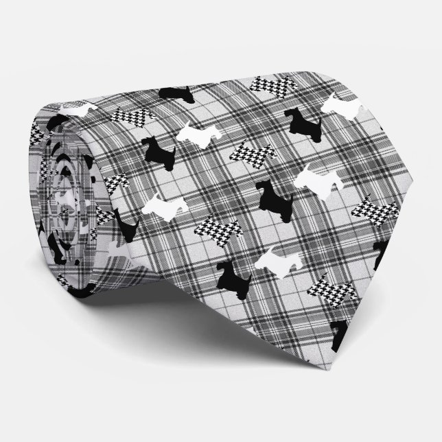 Corbata Escoceses y tela escocesa gris (Enrollado)