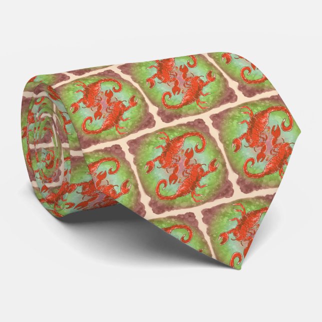 Corbata Escorpión Yin Yang  (Enrollado)