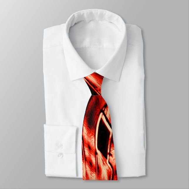 Corbata Escuadrones recortados reflejados en coral o image (Atado)