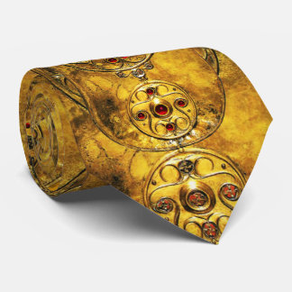 CORBATA ESCUDO ANTIGUO DE GUERRA CÉLTICA CON PIEDRAS DE GE