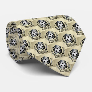 Corbata Escudo Clásico de Fútbol Texto y Fondo Personali