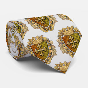 Corbata Escudo de armas de la familia Santa Cruz apellido