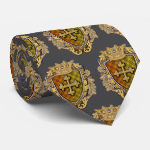 Corbata Escudo de armas de la familia Santa Cruz apellido