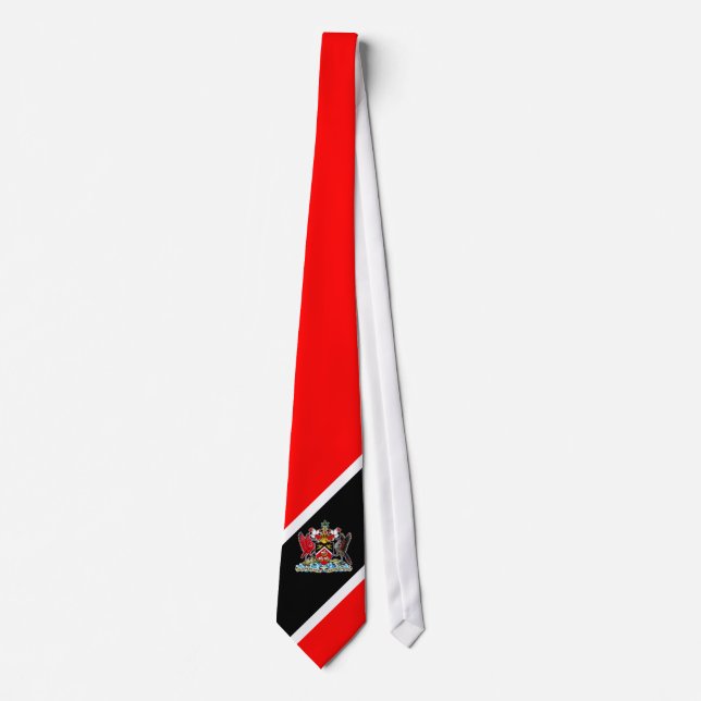 Corbata Escudo de Armas de Trinidad y Tobago (Rojo) (Anverso)
