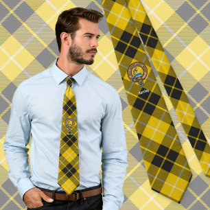Corbata Escudo de armas del Clan Barclay sobre Tartán de V