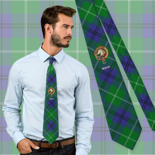 Corbata Escudo de armas del Clan Oliphant sobre Tartán