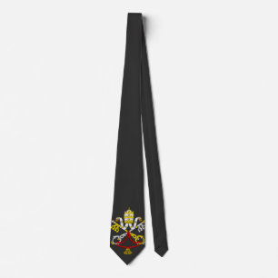 Corbata Escudo de Armas del Vaticano Emblema de Arte Fino 