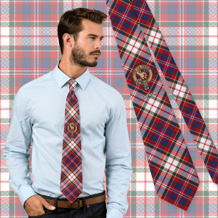 Corbata Escudo de Clan MacFarlane sobre Tartán de Vestir