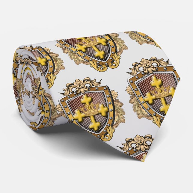 Corbata Escudo de cresta de la familia de valores (Enrollado)
