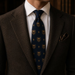Corbata Escudo de libro de cresta académica de dinero anti