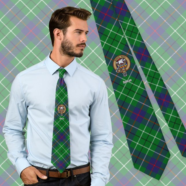 Corbata Escudo del Clan Duncan sobre tartán (Subido por el creador)