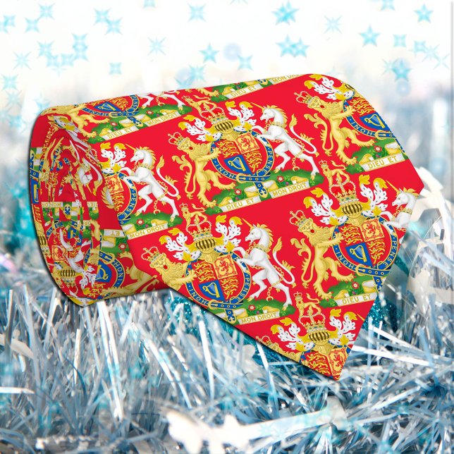 Corbata Escudo del Reino Unido, Bandera Británica, Rojo (Subido por el creador)