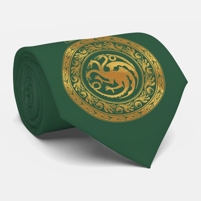Corbata Escudo Golden Targaryen (Enrollado)