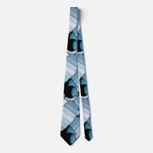 Corbata Esfera geométrica azul