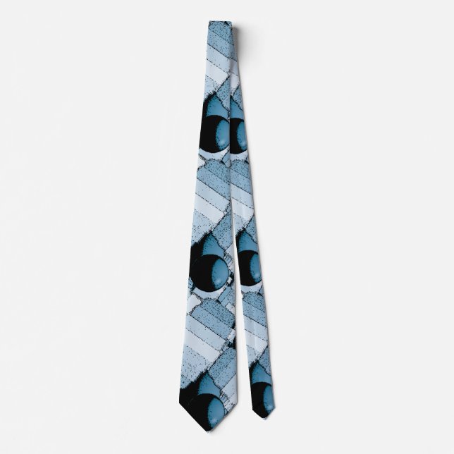 Corbata Esfera geométrica azul (Anverso)