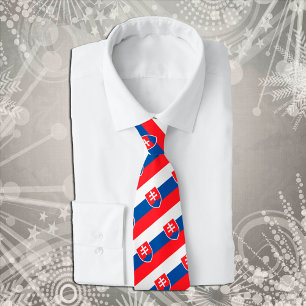 Corbata Eslovaquia Lazos, moda Eslovaquia Bandera negocios