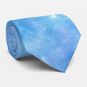 Corbata Espacio de estrellas de color de galaxia azul