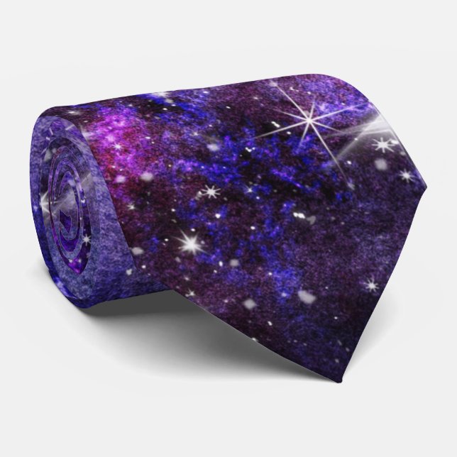 Corbata espacio de patrón de galaxia genial (Enrollado)