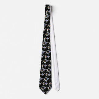 Corbata Espacio retro para niños de cohete negro