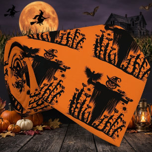 Corbata Espantapájaros de Halloween Gótico y Espeluznante 
