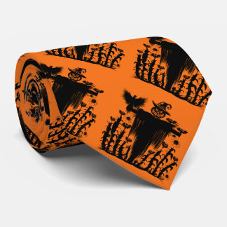 Corbata Espantapájaros de Halloween Gótico y Espeluznante 