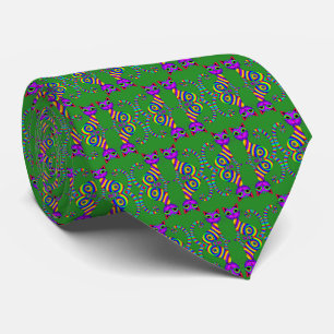 Corbata Espectacular patrón de gato artístico atractivo y