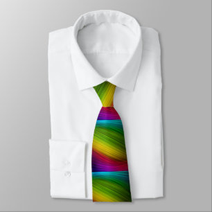 Corbata Espectro Impresionante de Colores de Arcoíris