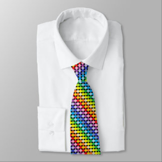 Corbata Espectro más amplio Hexagonal arcoiris negro