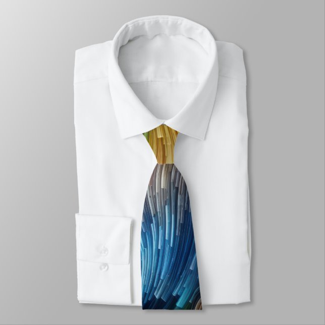 Corbata Espectro Swirl Resumen Contemporáneo (Atado)
