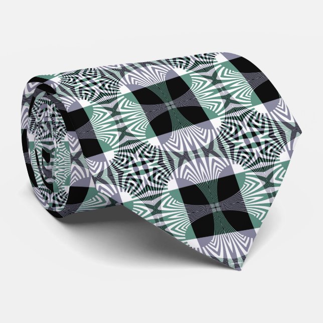 Corbata Espejo infinito de brillantez de vidrio de cuatro  (Enrollado)