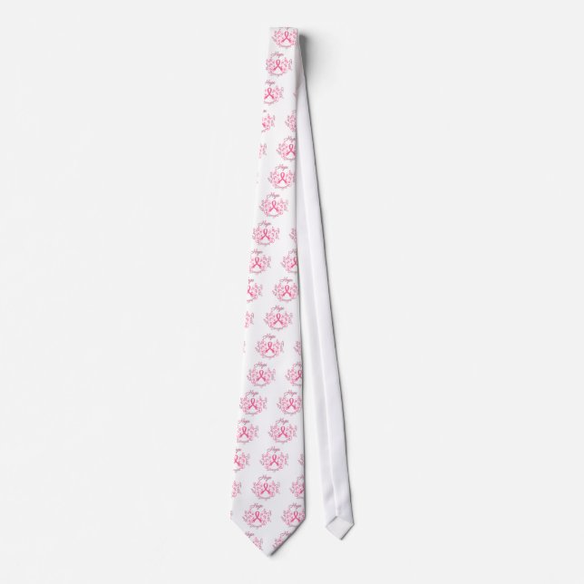 Corbata Esperanza Fe Amor Fuerza Cáncer de Mama (Anverso)