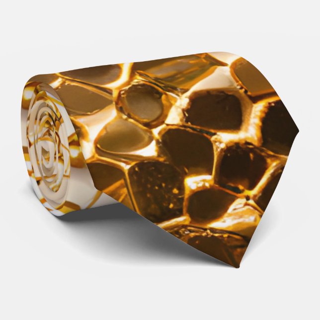 Corbata Espinosamente Gold Sequin Neck Tie (Enrollado)