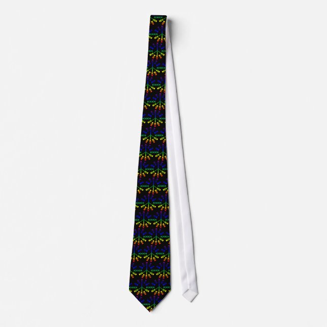 Corbata Espiral del signo de la paz del arco iris (Anverso)