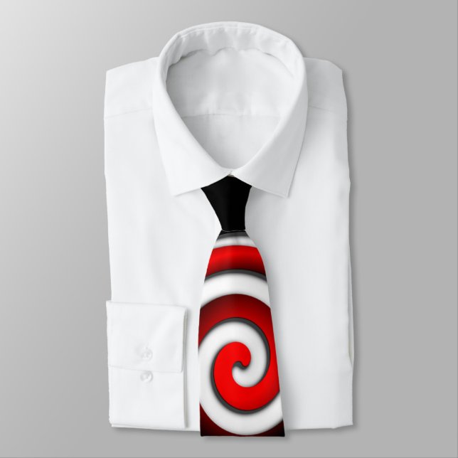 Corbata Espiral hipnótica roja (Atado)