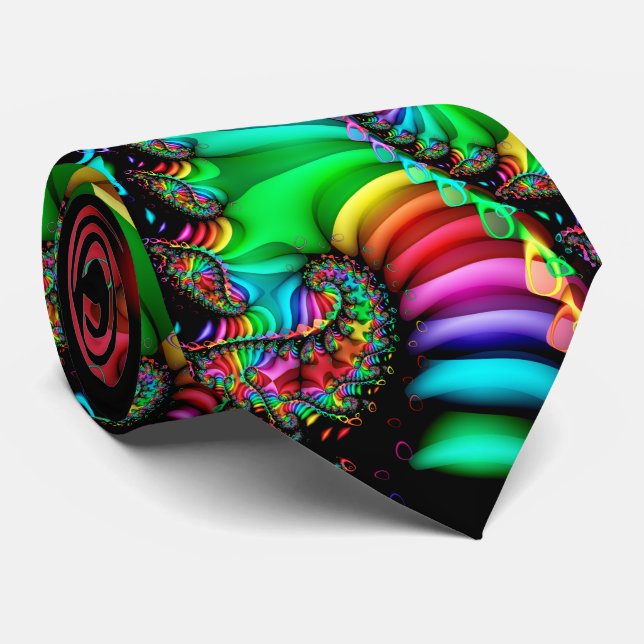 Corbata Espiral melódico del fractal del arco iris (Enrollado)