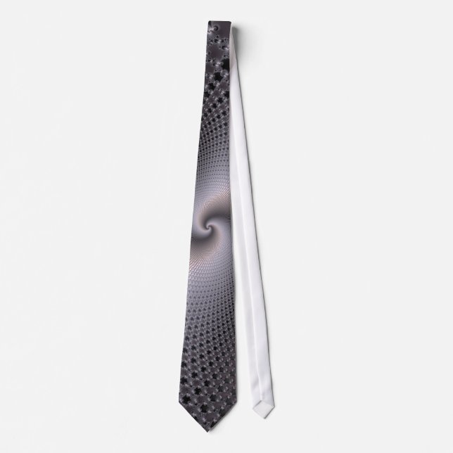 Corbata Espirales sin fin - arte del fractal (Anverso)
