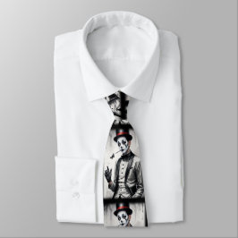 Corbata Esposa del hombre de diseño gráfico mime