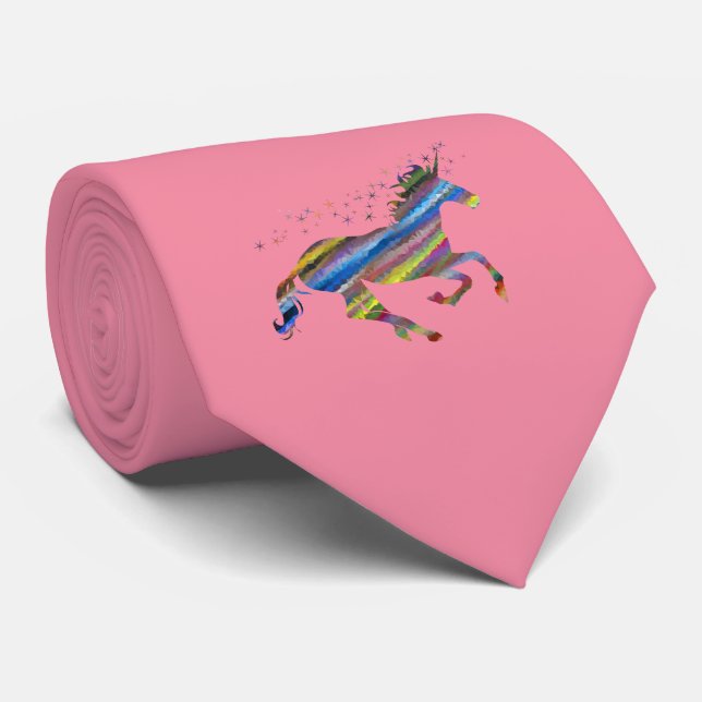 Corbata Espuma en Unicornio (Enrollado)