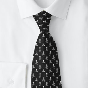 Corbata Esqueleto negro de Halloween