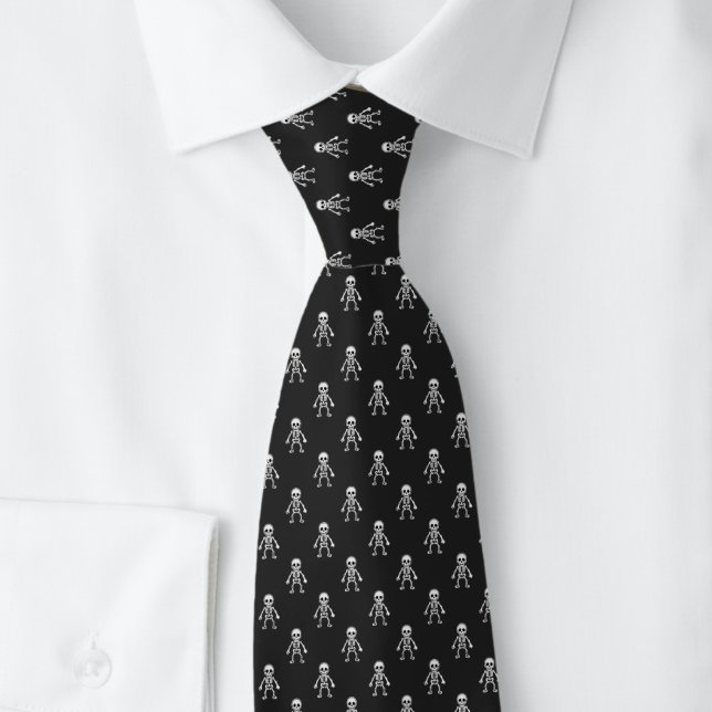 Corbata Esqueleto negro de Halloween (Subido por el creador)