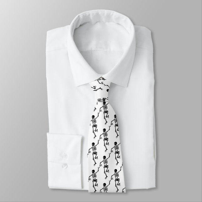 Corbata Esqueletos de baile de los hombres de Tie-Hallowee (Atado)