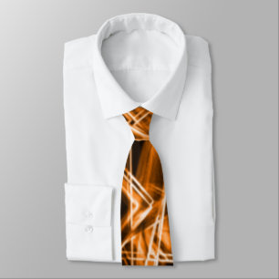 Corbata Esquinas cuadradas y puntos de naranja "neón"