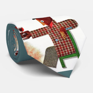 Corbata estampa de bebedor de vino 