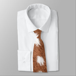 Corbata Estampa de cuero de ciervo Axis exótico vintage