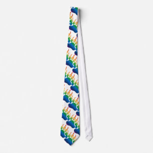 Corbata Estampa de gradiente de garra de oso única y elega